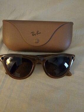 Ray-Ban Brown Cat-Eye Sunglasses with Matching Case